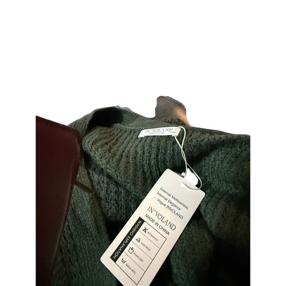 In’Voland Olive Green Waffle-Knit Button Front Cardigan Sweater
Size 20W - Picture 6 of 7